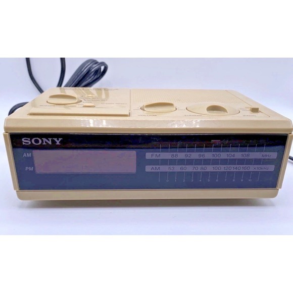 Sony Other - Vintage Sony Dream Machine ICF-C24 AM/FM Alarm Clock Radio Beige TESTED